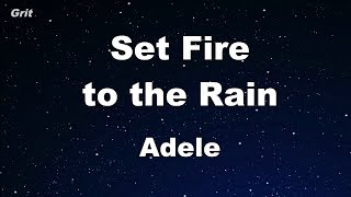 Set Fire To The Rain - Adele  Karaoke 【No Guide Melody】 Instrumental
