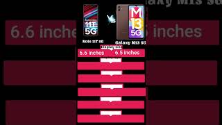 Redmi Note 11t 5G vs Samsung galaxy m13 5G #comparison #shorts #vairal #video