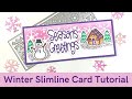 Winter Slimline Card Tutorial | Snowflake Background | Snowglobe2Stamp | The Stamps of Life