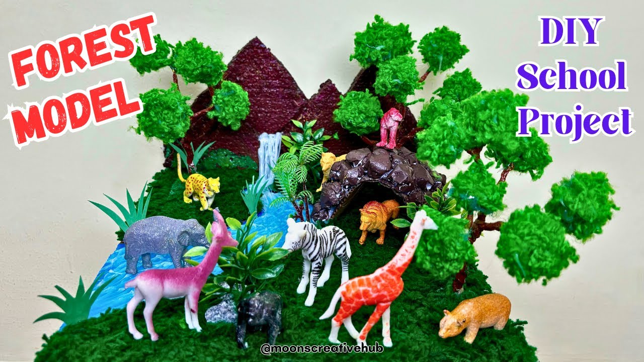Best Forest Model For School Project Miniature Forest Model Diy