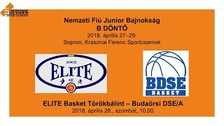 2018.04.28. U18 ELITE Basket Törökbálint – Budaörsi DSE/A