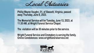 Obits for June 14, 2023
