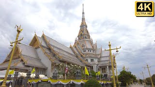 🇹🇭 Wat Sothon Wararam Worawihan in Chachoengsao Thailand, Relaxing music วัดโสธร วรารามวรวิหาร