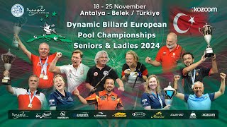 Day 6 8-ball semi \u0026 final European Pool Championships: Dynamic Billard Seniors \u0026 Ladies EC 2024.