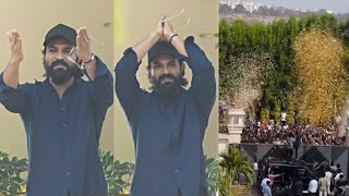 Global Star Ram Charan Greets His Fans | Ram Charan Celebrates Game Changer Success | Daily Culture