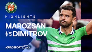 Fabian Marozsan vs Grigor Dimitrov | Round 2 | French Open 2024 Highlights 🇫🇷