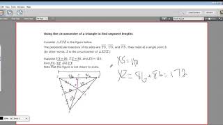 Using the circumcenter to find segment lengths in triangles