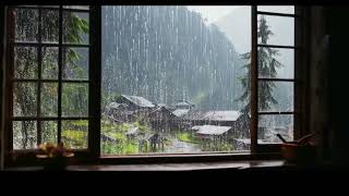 창문에 떨어지는 빗소리와 함께 깊은 휴식🌧️ | 숙면, 공부, 휴식에 도움