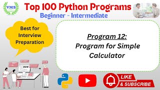 Python Program 012 | Simple Calculator Using if Elif Else | Python Basic Program #pythonforbeginners