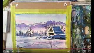 N1292 水彩 风景 Watercolor Landscape 수채화 풍경