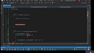 C# Codility Find Missing Element