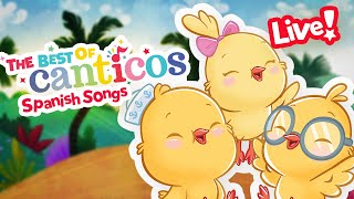 🔴Canticos Best Hits💛 | LIVE | Spanish Songs for Kids ⭐🎵| Learn Spanish | Canticos #animals #song