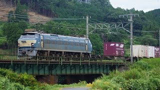 JR貨物 カナキクでの早朝の貨物列車6本 2014/08/03