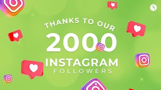 Thank you for 2000 Instagram followers!