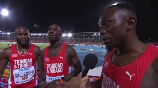 IAAF/BTC World Relays Bahamas 2017 - 4X100m men B Final Team Trinidad and Tobago Winner