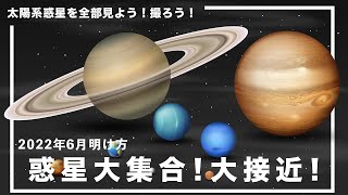 明け方、南東の空に惑星が勢ぞろい！全太陽系惑星を一気に見よう撮ろう！