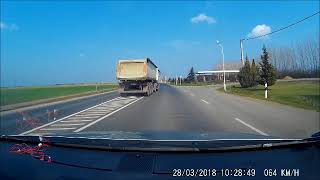 Overtaking Highway 33 in Heves county(Hungary)