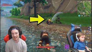 *4 YEAR OLD KID* Saves TRUMAnn's Life! On Fortnite.