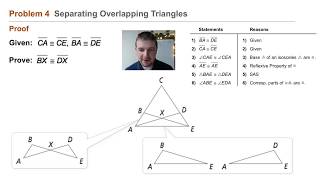 Geometry 4-7 Congruence in Overlapping Triangles: Problem 4 - Separating Overlapping Triangles