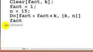 Using Do loop,For loop and While loop compute the value of 15! With Mathematica command