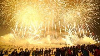 echigo Tsumari Snow Fireworks 2017 Music Star Mine 4K japanese fireworks