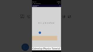 Gdevelop physics basics #1 #shorts