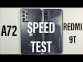 Samsung A72 vs Xiaomi Redmi 9T Speed Test