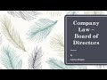 Company Law   - Board Of Directors