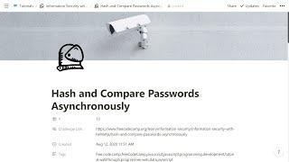 13 - Hash and Compare Passwords Asynchronously - Information Security with HelmetJS - freeCodeCamp