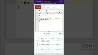 Rust Functions 🦀 Return Multiple Values [Short]
