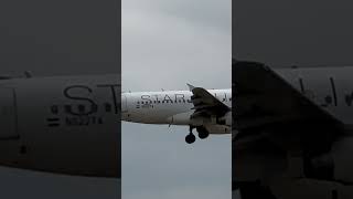 RARE Star Alliance Avianca landing at DFW