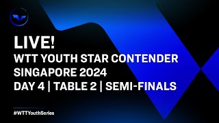 LIVE! | T2 | Day 4 | WTT Youth Star Contender Singapore 2024 | Semifinals