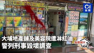 天眼直擊│獨行黑衣男大埔連環淋紅油　警列刑事毀壞調查｜01新聞