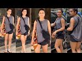 Fatima Sana Shaikh FlaunNts Her Huge Figure In Black Short & Grey Sando At Gym