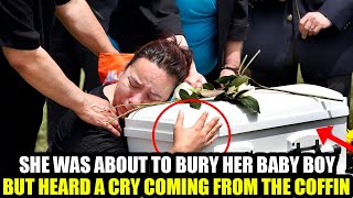 SHE WAS ABOUT TO BURY HER BABY, THEN SHE HEARD A CRY COMING FROM THE COFFIN