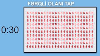 Ferqli olani tap | Diqqet testi | Psixoloji testler