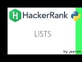 Lists | Hackerrank Python Solutions