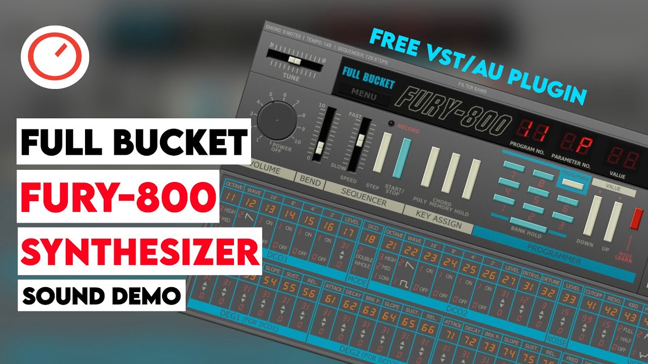 Full Bucket Music Fury 800 Synthesizer Sound Demo Free Vst Au Plugin