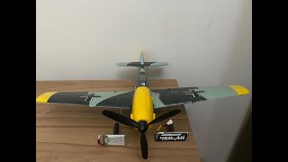 Volantex RC mini planes warbirds Messerschmitt BF109 400mm thrust test with stock 1S and HV 1S lipo