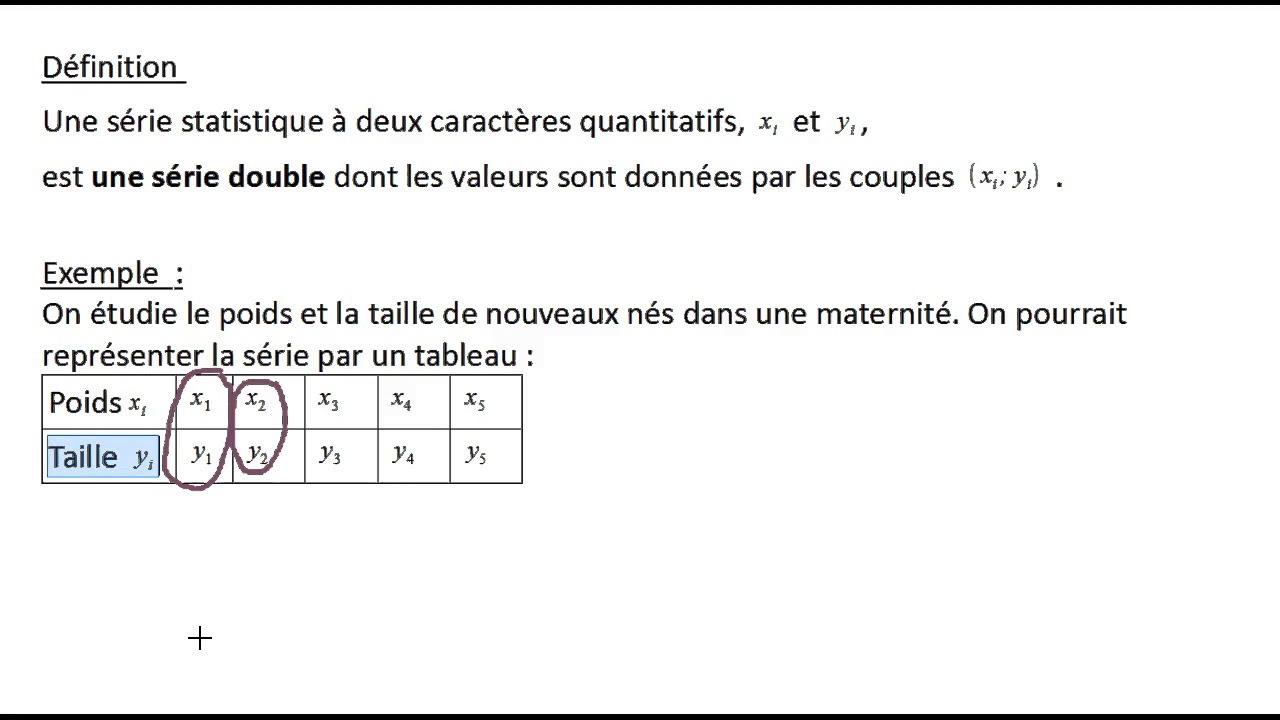 Exercice Statistique A Deux Variable Bac Pro