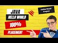 Hello World Program in Java / Intellij idea