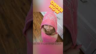 Princess Baby Bath Towel [Pink] Hooded Toddler Towels for girl #short