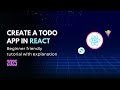 CREATE A TODO LIST APP IN REACT | BEGINNER FRIENDLY TUTORIAL WITH EXPLANATION | NEURONRUSH