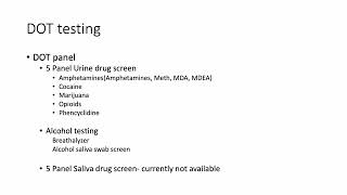 DOT vs Non DOT drug testing