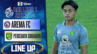 Arema FC vs Persebaya Surabaya | Line Up & Kick Off BRI Liga 1 2023/24