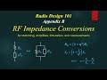 Radio Design 101 Appendix B - RF Impedance Conversions for Matching, Amplifiers, and Measurements