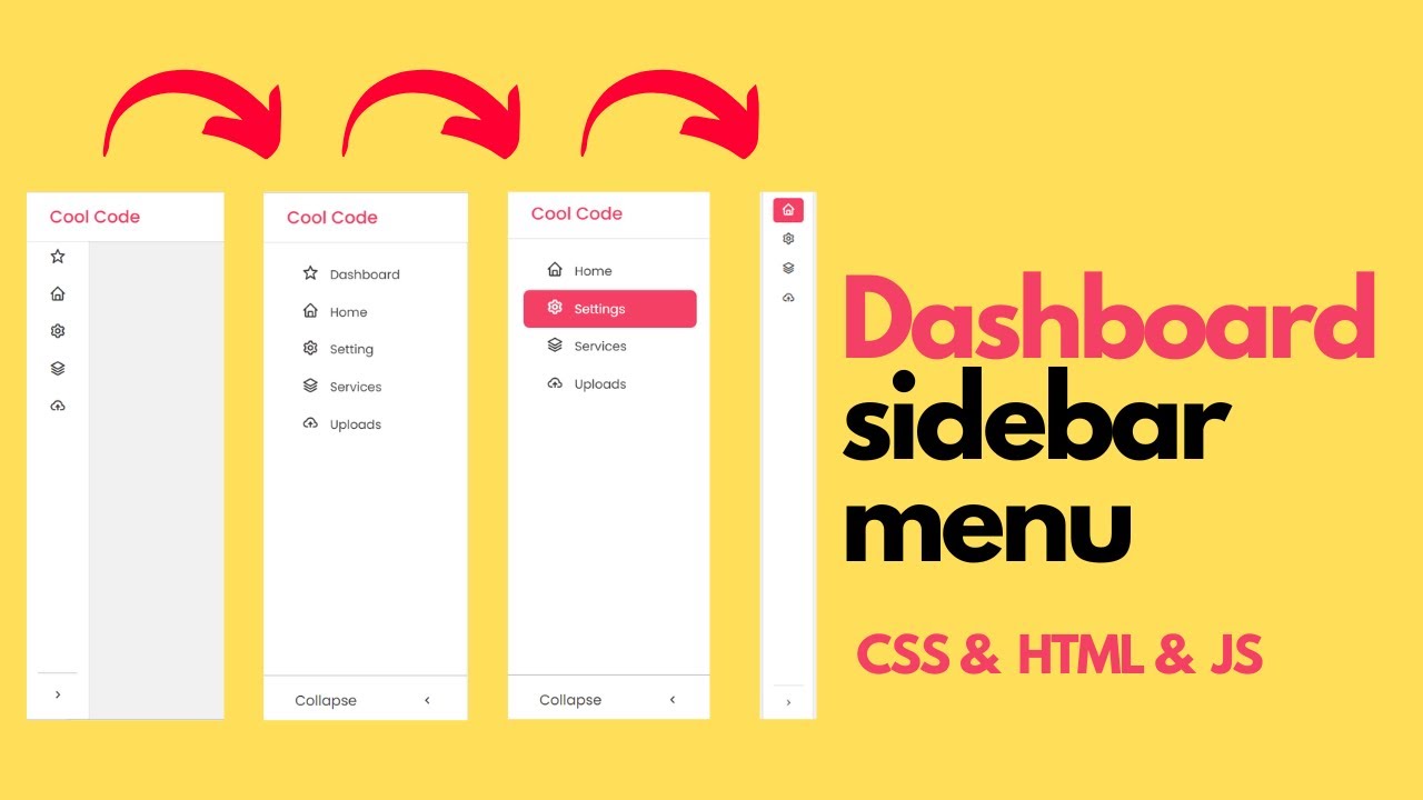 Responsive Sidebar Menu In HTML CSS & JavaScript - YouTube