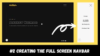 Full screen navbar HTML CSS JavaScript
