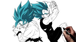 How To Draw Goku & Vegeta | Step By Step | Dragonball