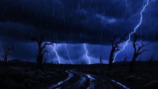 ⚡ Powerful Thunderstorm Rain Sounds for Sleep | Relaxing Rain, Thunder and Lightning at Night